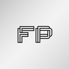 Initial Letter FP Logo Template Vector Design