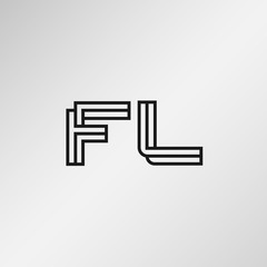 Initial Letter FL Logo Template Vector Design