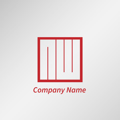 Initial Letter NW Logo Template Vector Design