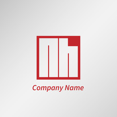 Initial Letter NH Logo Template Vector Design