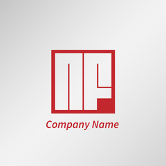 Initial Letter NF Logo Template Vector Design
