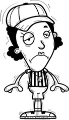 Sad Cartoon Black Woman Referee