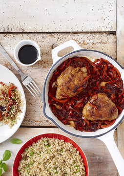 Crepinettes de dinde poivron et quinoa