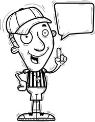 Cartoon Man Referee Talking