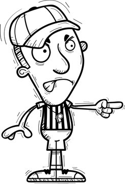 angry cartoon referee pointing clip art preview