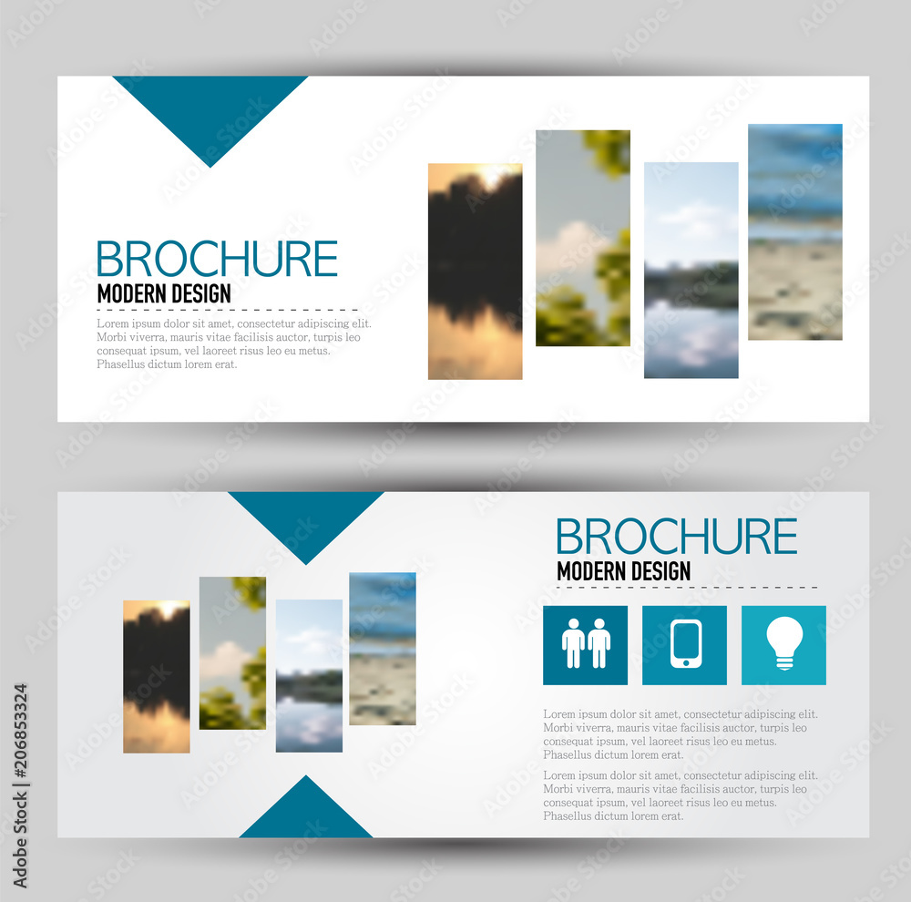 Canvas Prints flyer banner or web header template set. vector illustration promotion design background. blue color