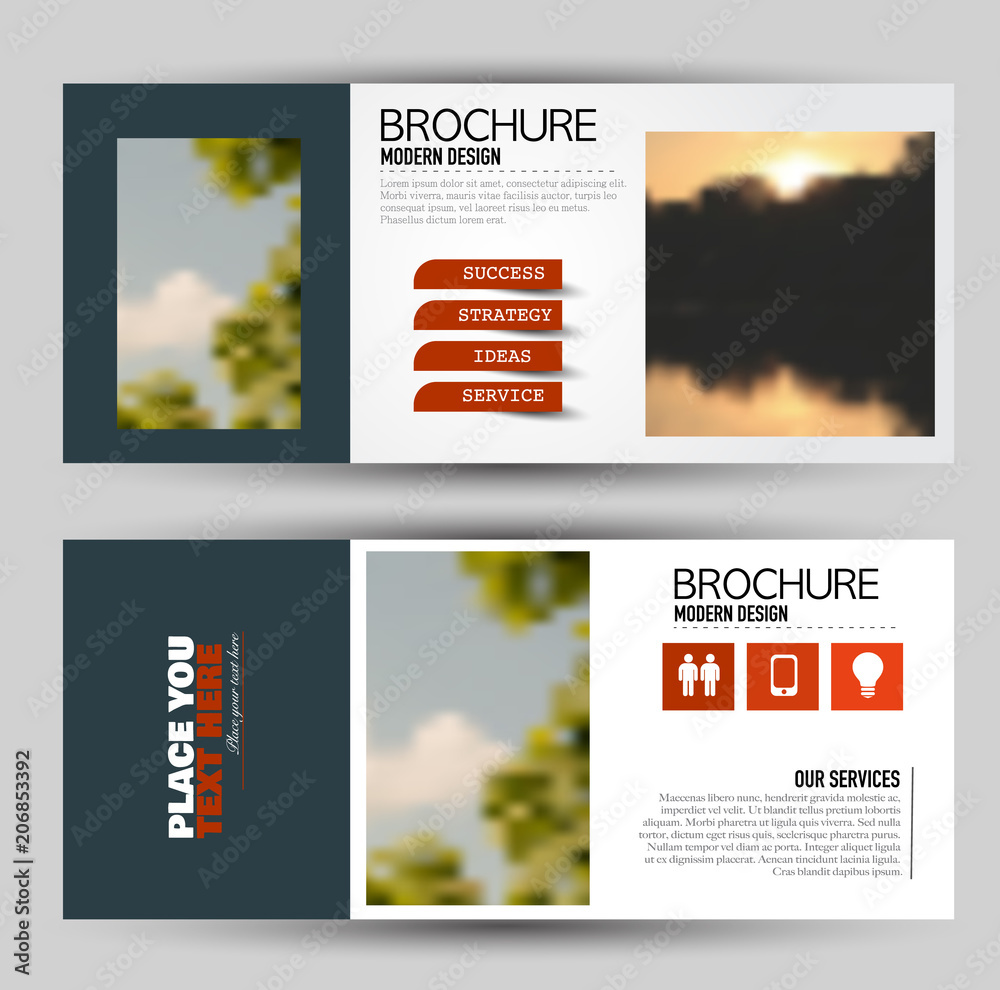 Poster flyer banner or web header template set. vector illustration promotion design background. red color.