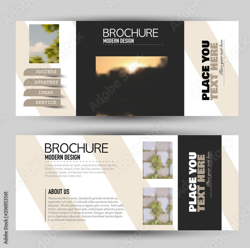 Flyer Banner Or Web Header Template Set Vector Illustration