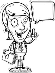 Cartoon Senior Citizen Student Talking