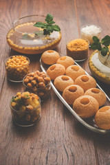 Pani Puri OR Golgappa is a popular Indian Chat menu, selective focus