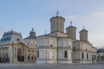 Patriarchal cathedral of Bucharest at dusk, Romania