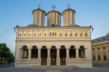 Patriarchal cathedral of Bucharest at dusk, Romania