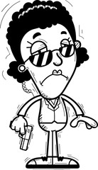 Sad Cartoon Black Agent
