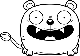 Cartoon Happy Lioness Cub