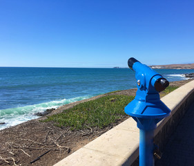 Telescope looking out on the ocean - 206856521
