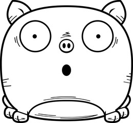 Obraz premium Surprised Little Pig