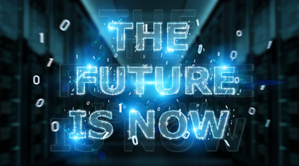 Future decision text interface 3D rendering