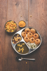 Pani Puri OR Golgappa is a popular Indian Chat menu, selective focus