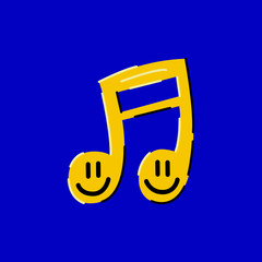 Note colored vector illustration