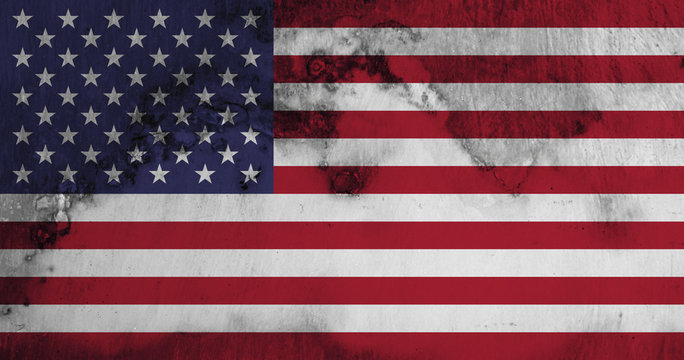USA flag on wall texture