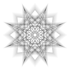 Geometric pattern icon star astrology pentagram symbol