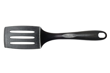 Plastic cooking spatula isolated on white background