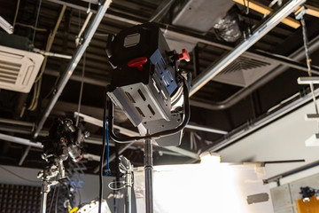 Behind the scenes of video production or video shooting