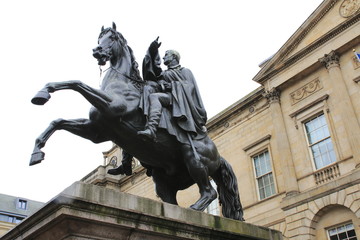 Fototapeta na wymiar Historisches Denkmal, Duke of Wellington Monument, Statue mit seinem Pferd Copenhagen