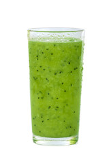 glas with kiwi juice isolated