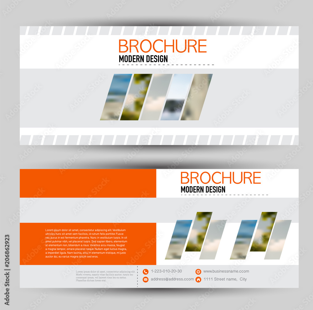 Wall mural set of banners for web advertisement or site headers. print out promotion template. horizontal flyer
