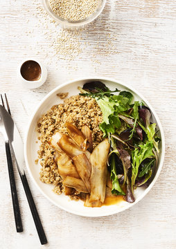 Quinoa et endives saut&eacute;es