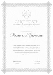 Fototapeta na wymiar Certificate. Template diploma currency border. Award background Gift voucher. 