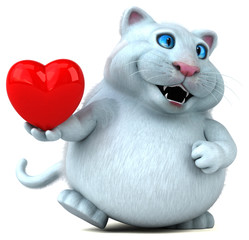 Fun cat - 3D Illustration