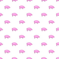 Pig pattern. Cartoon illustration of pig vector pattern for web
