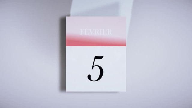French Annual Calendar  / Fast page flipping animation
