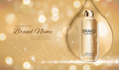 Design Cosmetics Product  Template for Ads or Magazine Background. 3D Realistic Vector Iillustration
