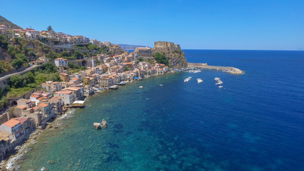Aerial view of Scilla with Chianalea homes