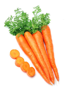 Fresh carrots vegetables.