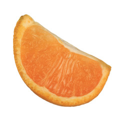 slice of orange tangerine isolated on white background