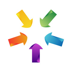 Set Of Color Arrows