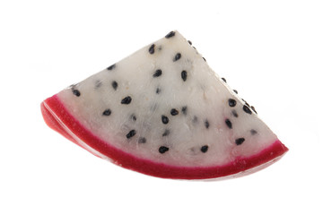 slice of pitahaya isolated on white background