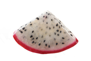 slice of pitahaya isolated on white background