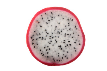 slice of pitahaya isolated on white background