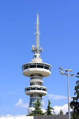 Fototapeta na wymiar The tower of the Thessaloniki International Fair