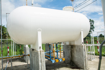 LPG cylinder tank system for industrial use, In safety zone