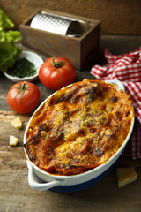 Homemade lasagna
