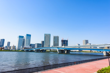 Fototapeta premium 晴海エリアの風景 Landscape of Tokyo city