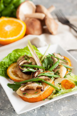 White fish with citrus, ginger and shiitake