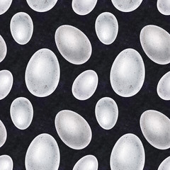 Speckled eggs watercolor seamless pattern