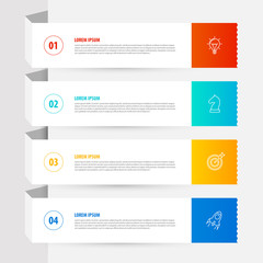 Infographic design template. Business concept with 4 steps